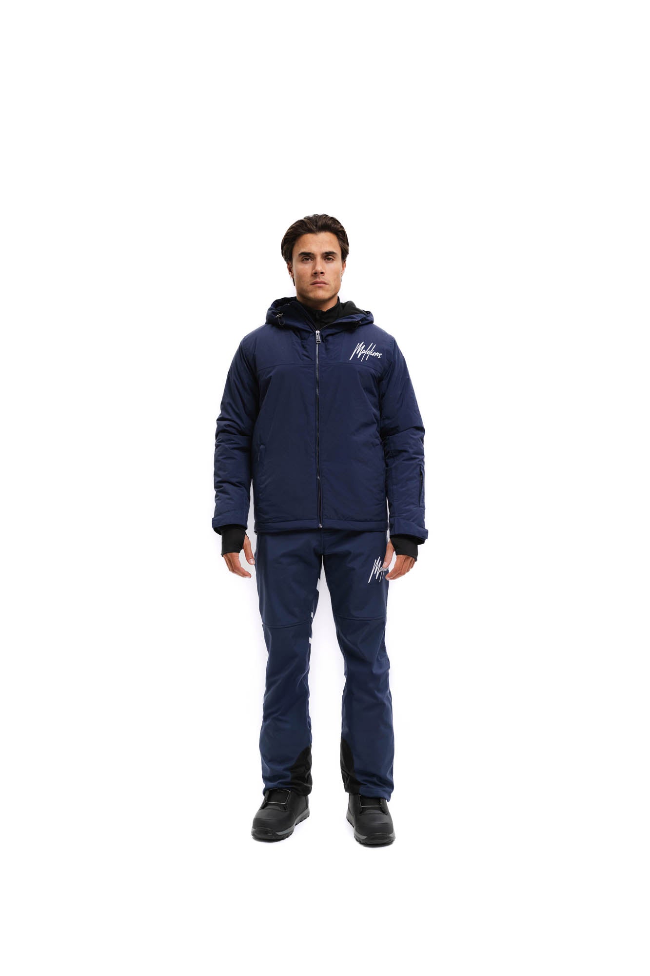 Malelions Men Ski Polar Jacket | Navy