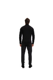 Malelions Men Knitted Zip Cardigan | Black