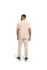 Malelions Men Permanent Vacation T-Shirt | Light Taupe