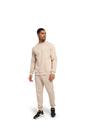 Malelions Men Knitted Emblem Pants | Light Taupe