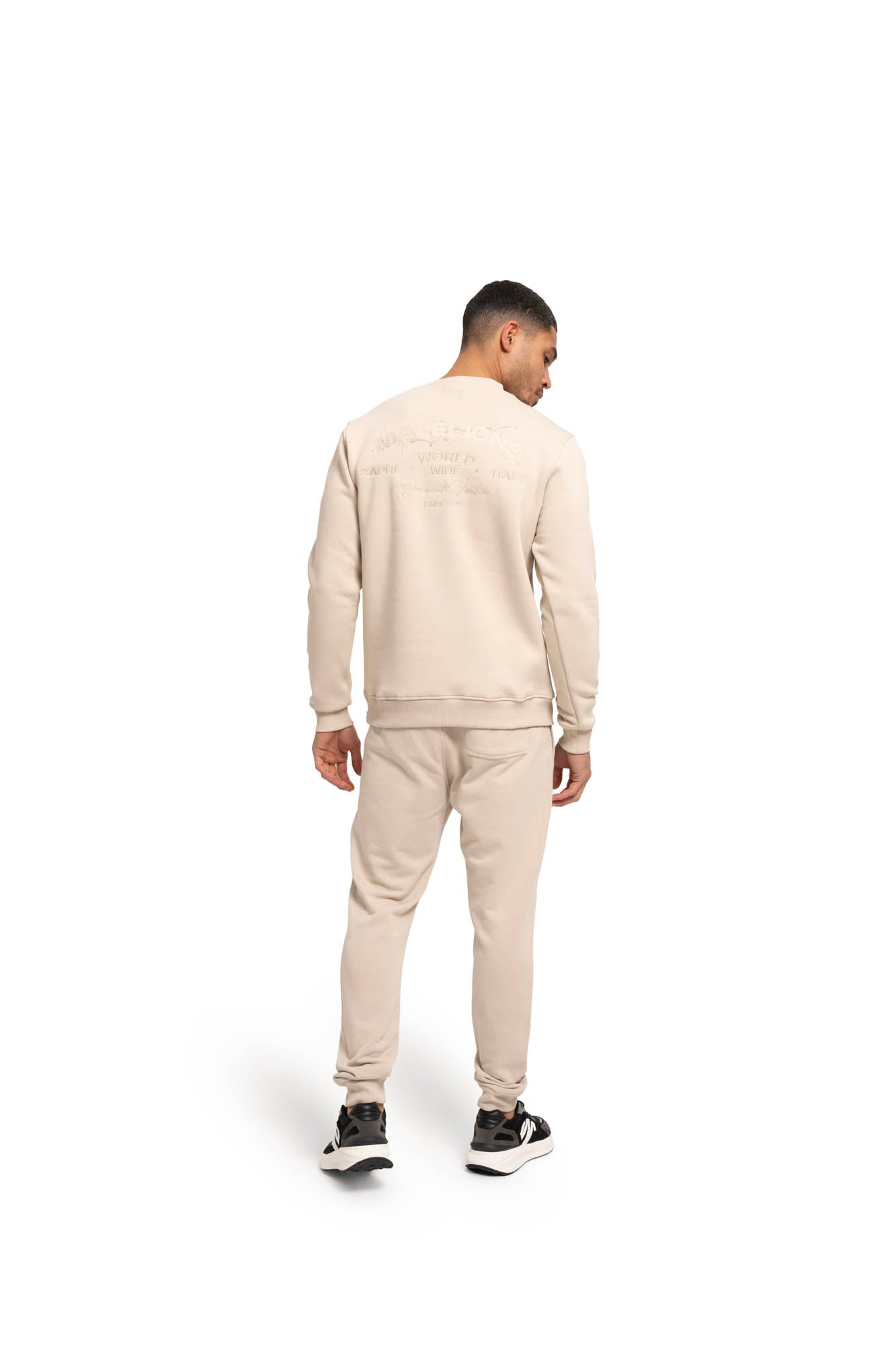 Malelions Men Knitted Emblem Pants | Light Taupe