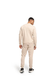 Malelions Men Knitted Emblem Pants | Light Taupe