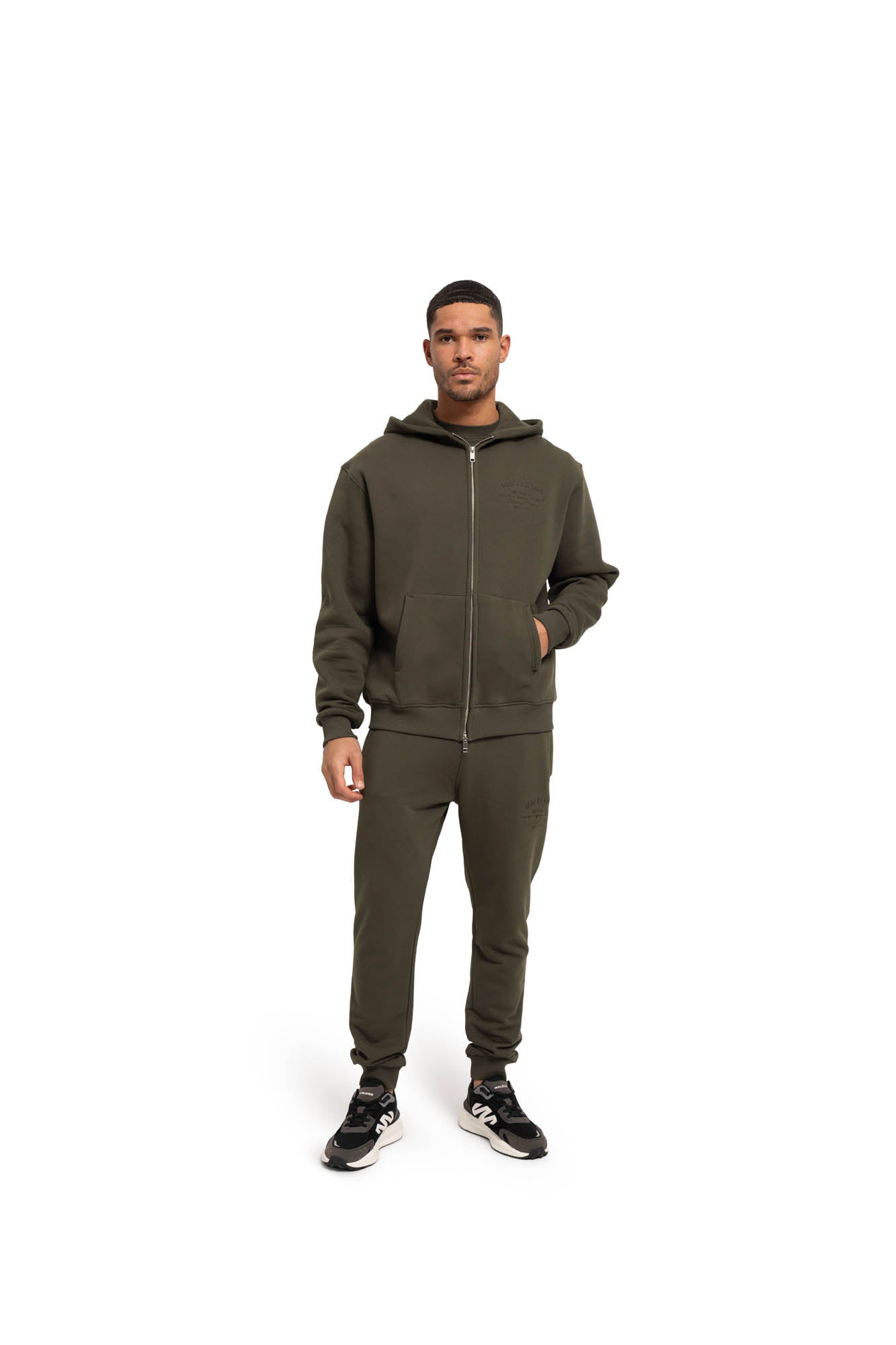 Malelions Men Permanent Vacation Zip Hoodie | Vintage Green