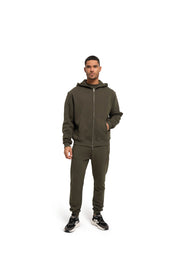 Malelions Men Permanent Vacation Zip Hoodie | Vintage Green