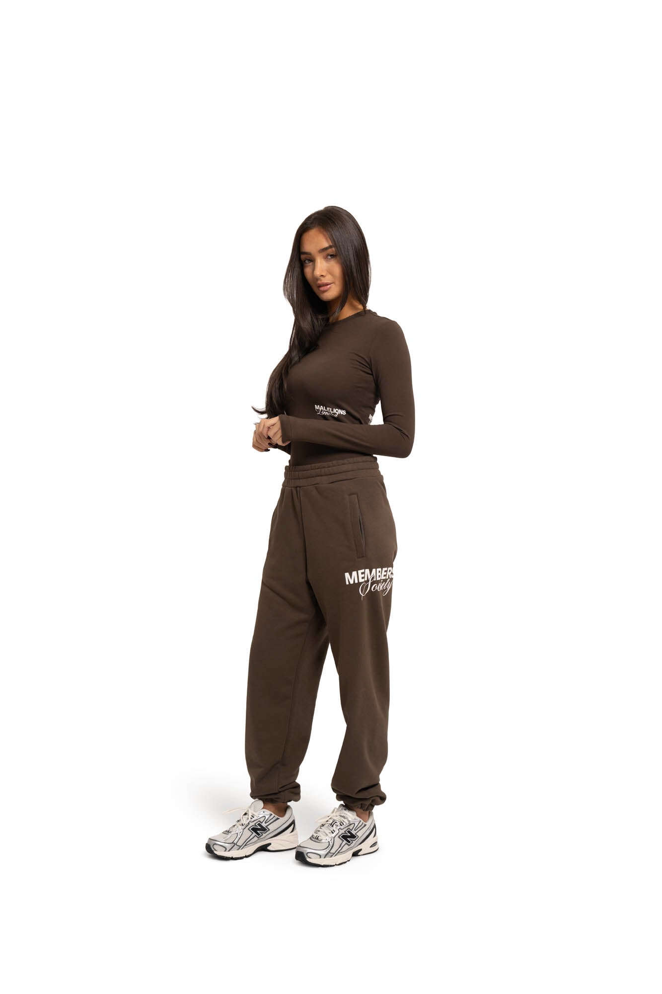 Malelions Women Members Society Longsleeve Top | Chocolate