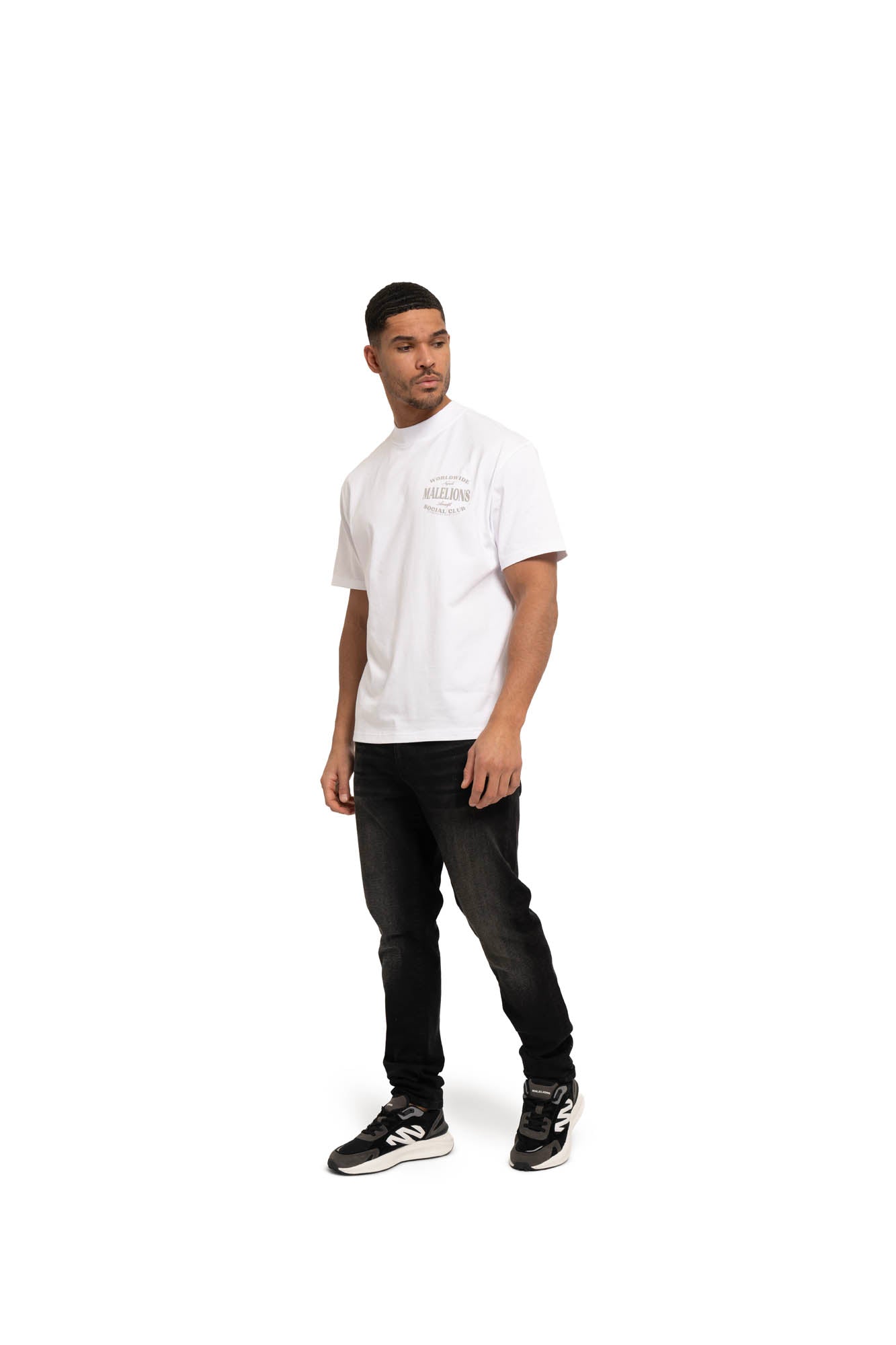 Malelions Men Social Club T-Shirt | White