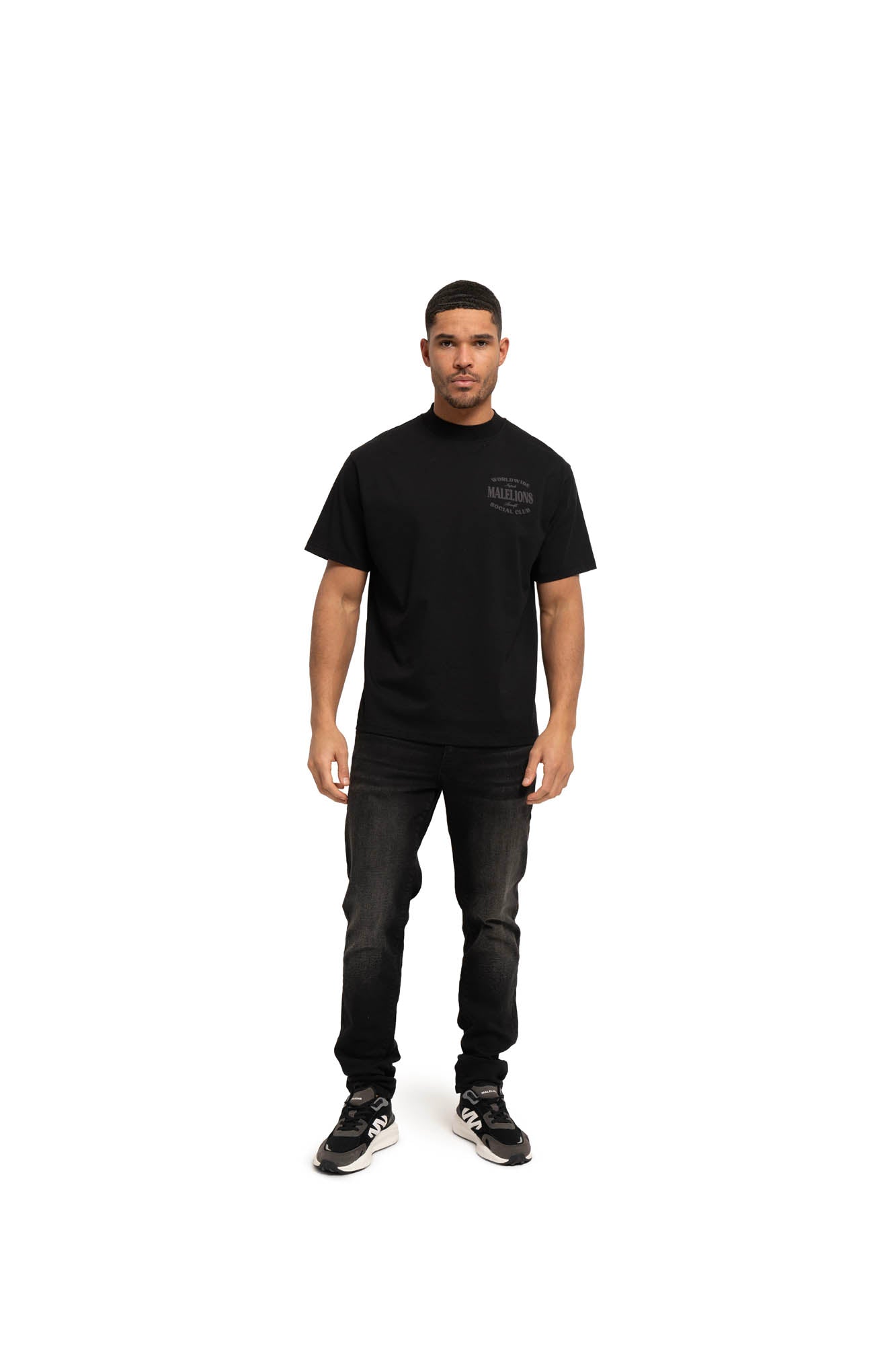 Malelions Men Social Club T-Shirt | Black