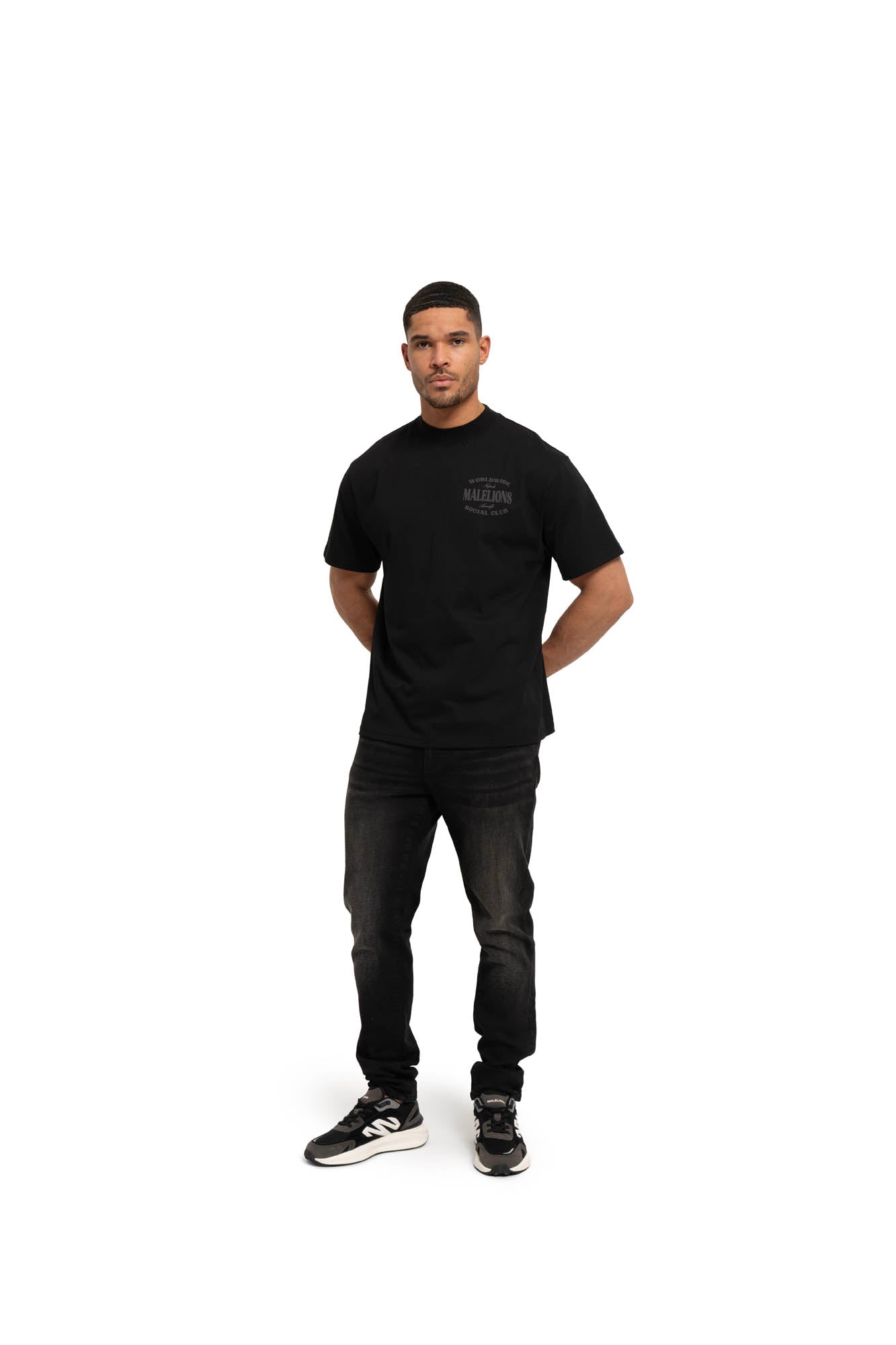 Malelions Men Social Club T-Shirt | Black