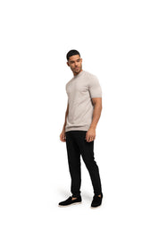 Malelions Men Knitted T-Shirt | Pearl Grey