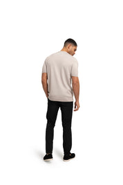 Malelions Men Knitted T-Shirt | Pearl Grey