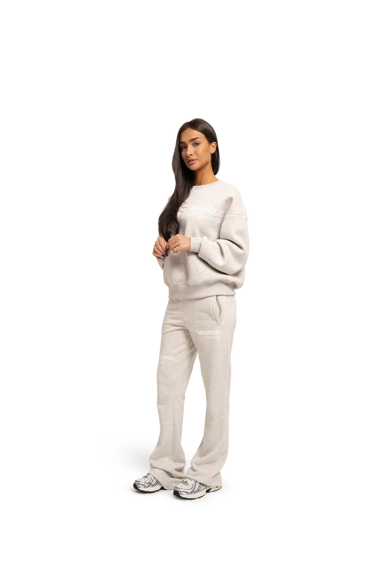 Malelions Women Members Society Sweater | Grey Melange