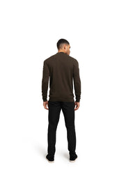 Malelions Men Knitted Quarter Zip | Vintage Green