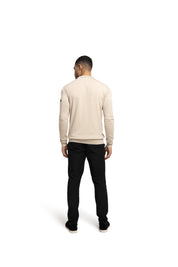 Malelions Men Knitted Zip Cardigan | Light Taupe