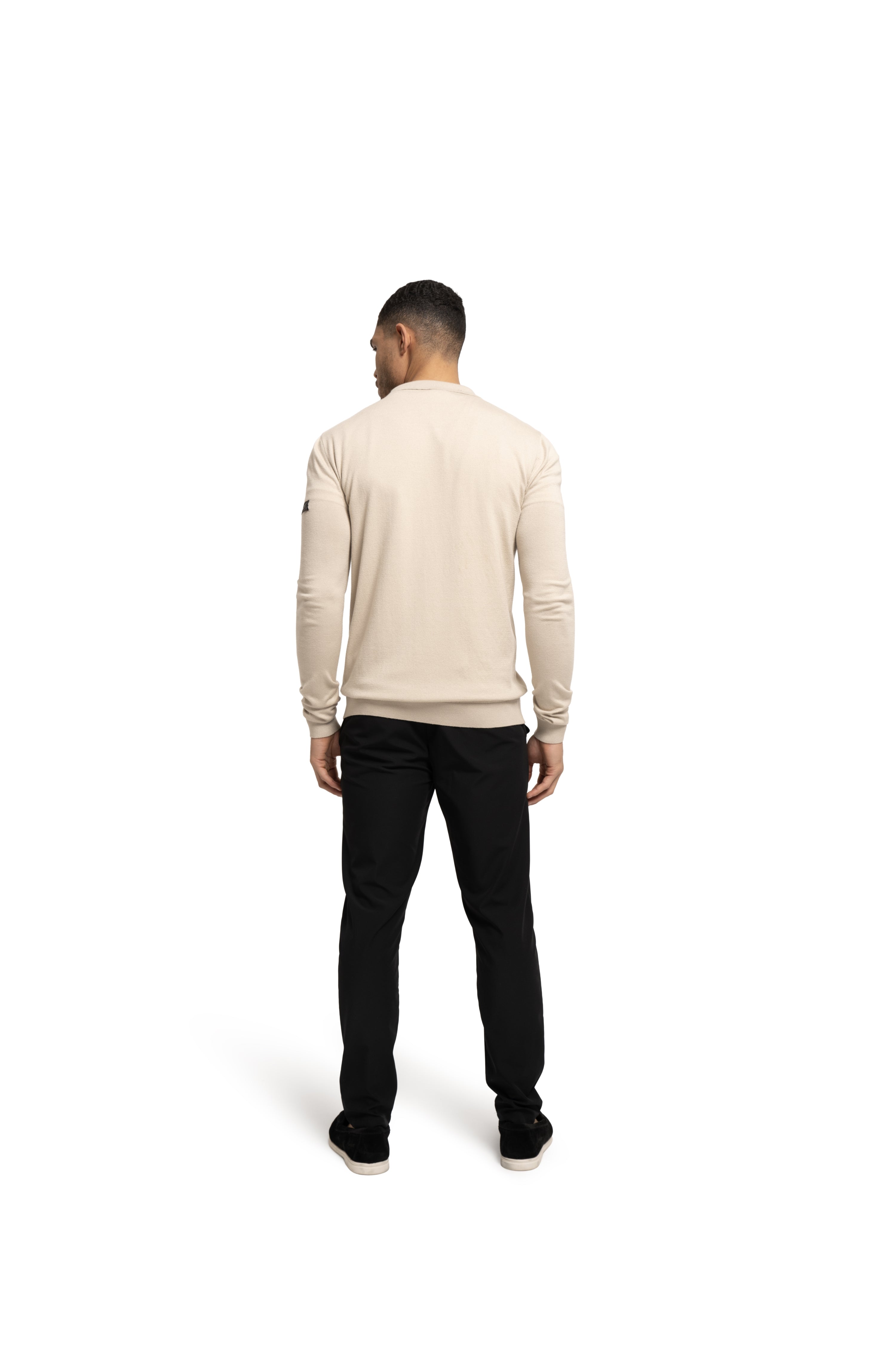 Malelions Men Knitted Zip Cardigan | Light Taupe
