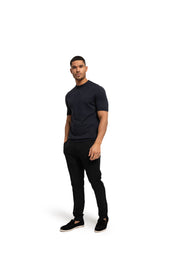 Malelions Men Knitted T-Shirt | Navy