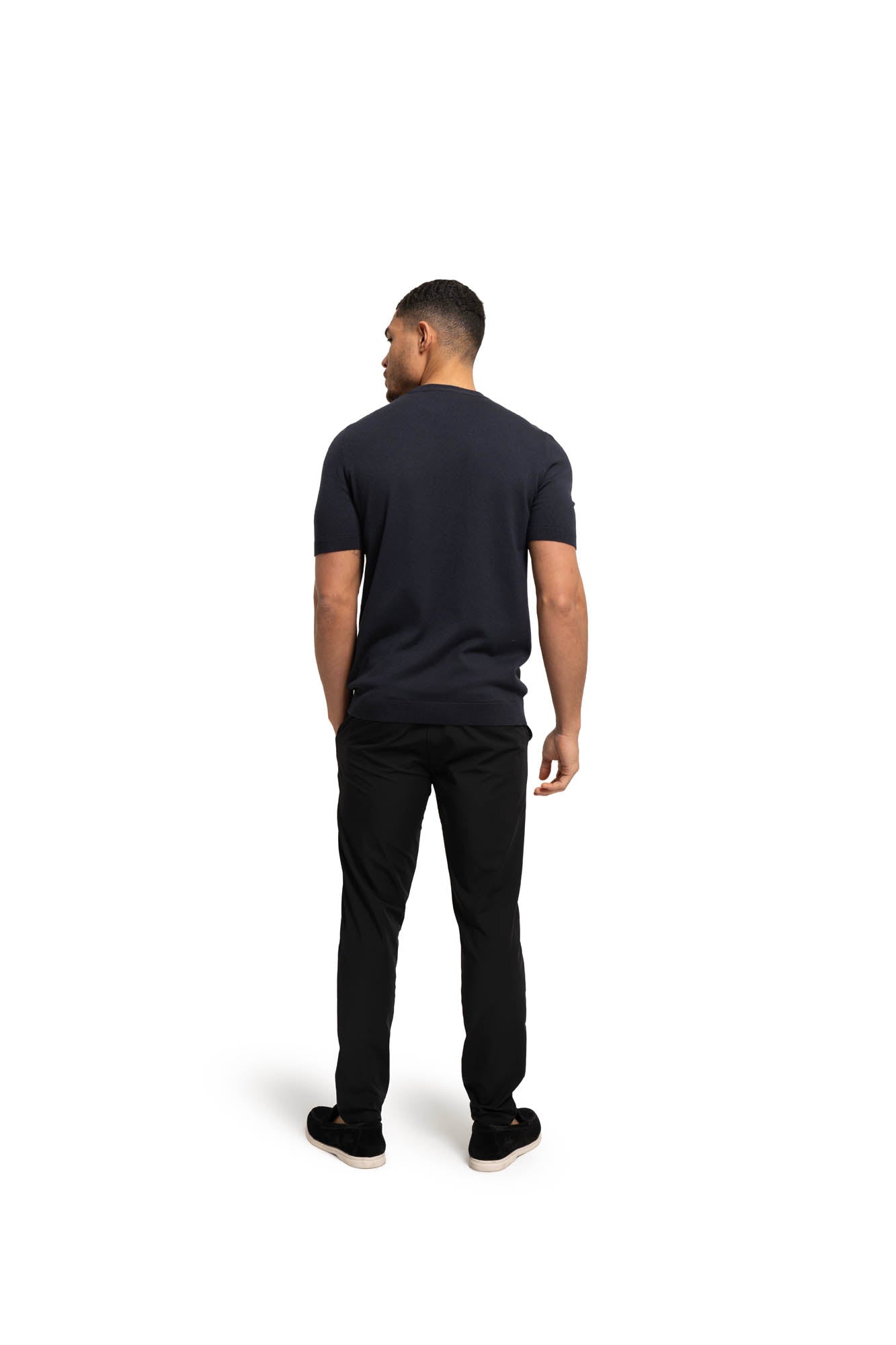 Malelions Men Knitted T-Shirt | Navy