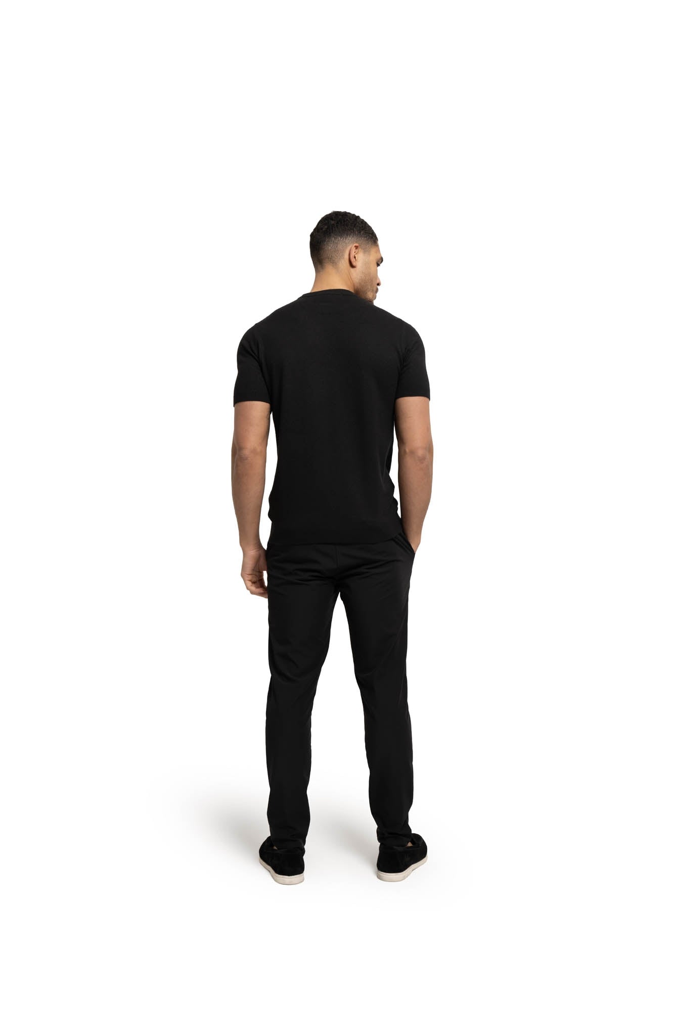 Malelions Men Knitted T-Shirt | Black