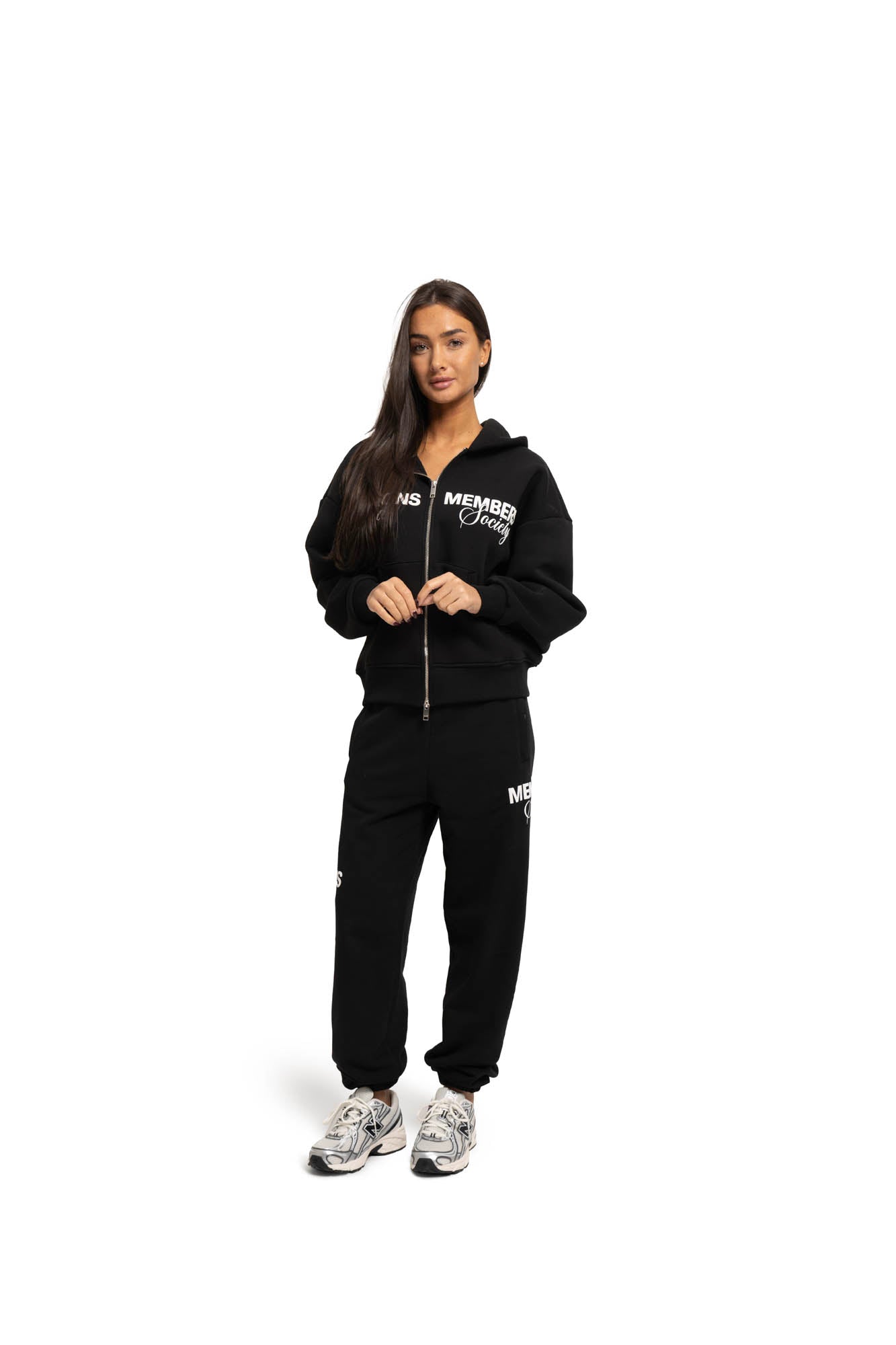 Malelions Women Members Society Zip Hoodie | Black