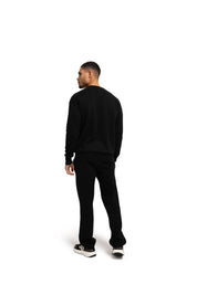 Malelions Men Oversized Emblem Knitted Sweater | Black
