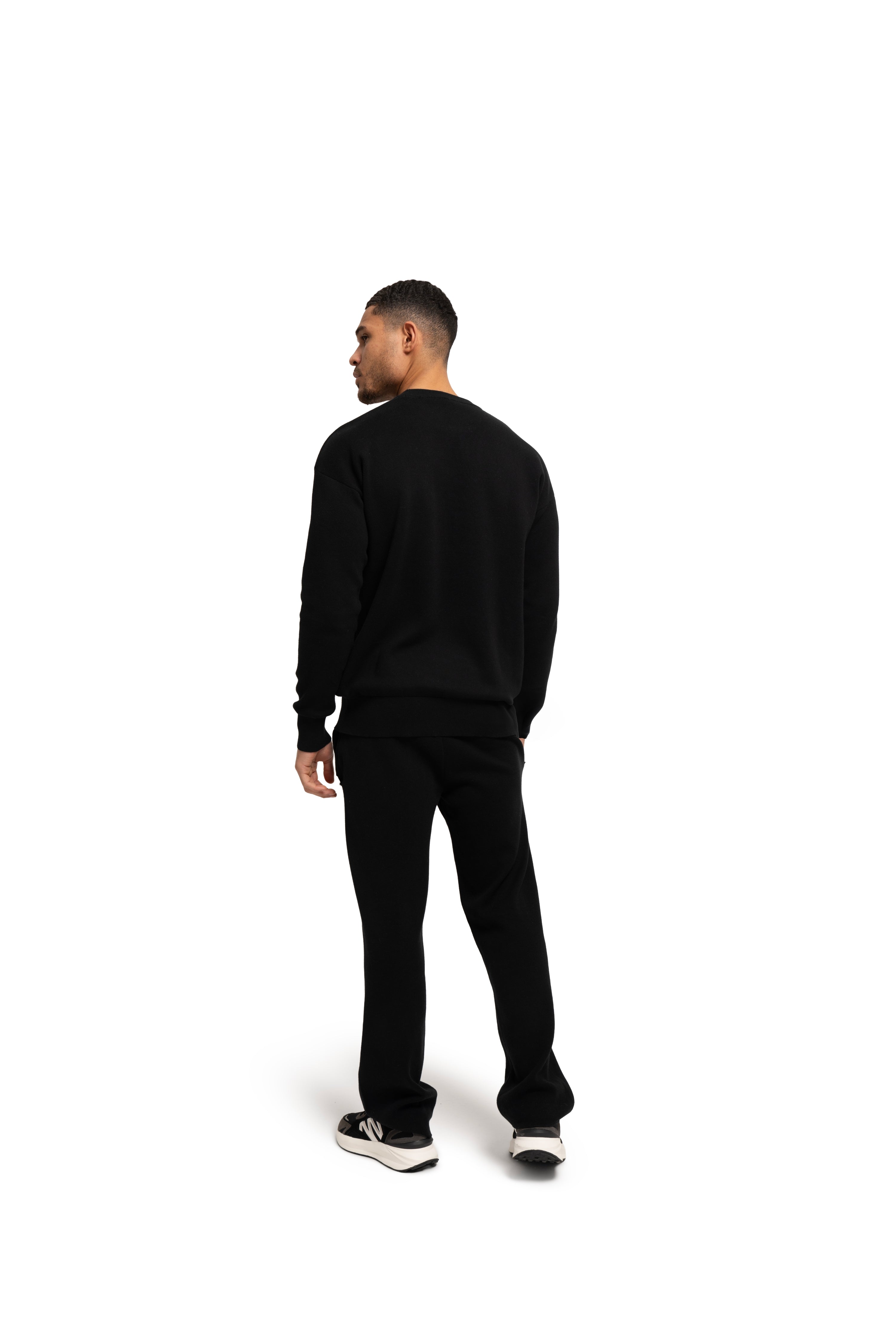 Malelions Men Oversized Emblem Knitted Sweater | Black