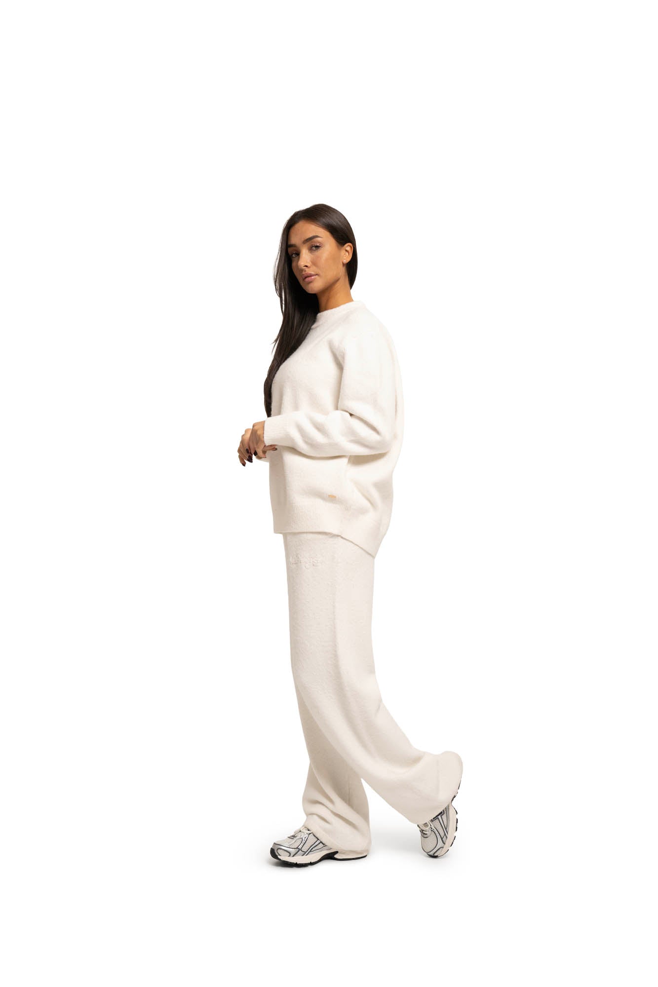 Malelions Women Oversized Knitted Sweater | Cream