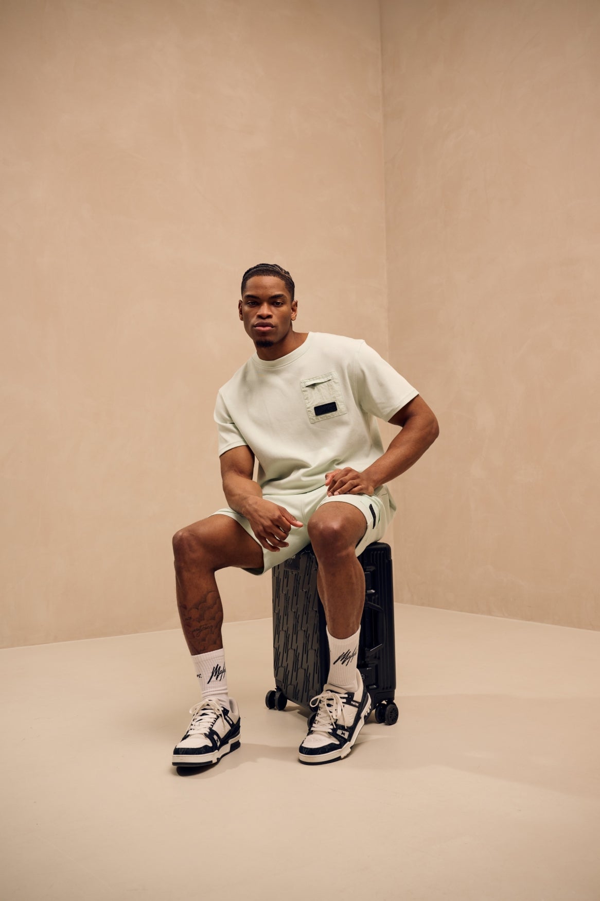 Malelions Men Pocket T-Shirt | Pale Aqua