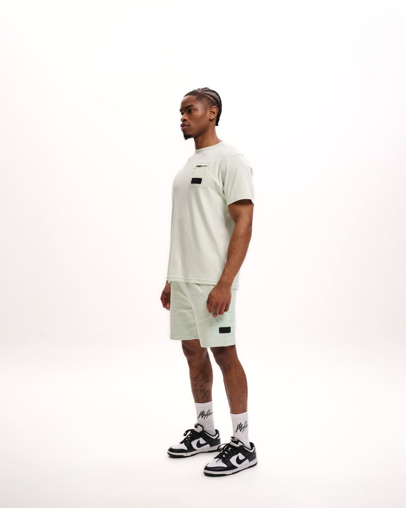 Malelions Men Pocket T-Shirt | Pale Aqua