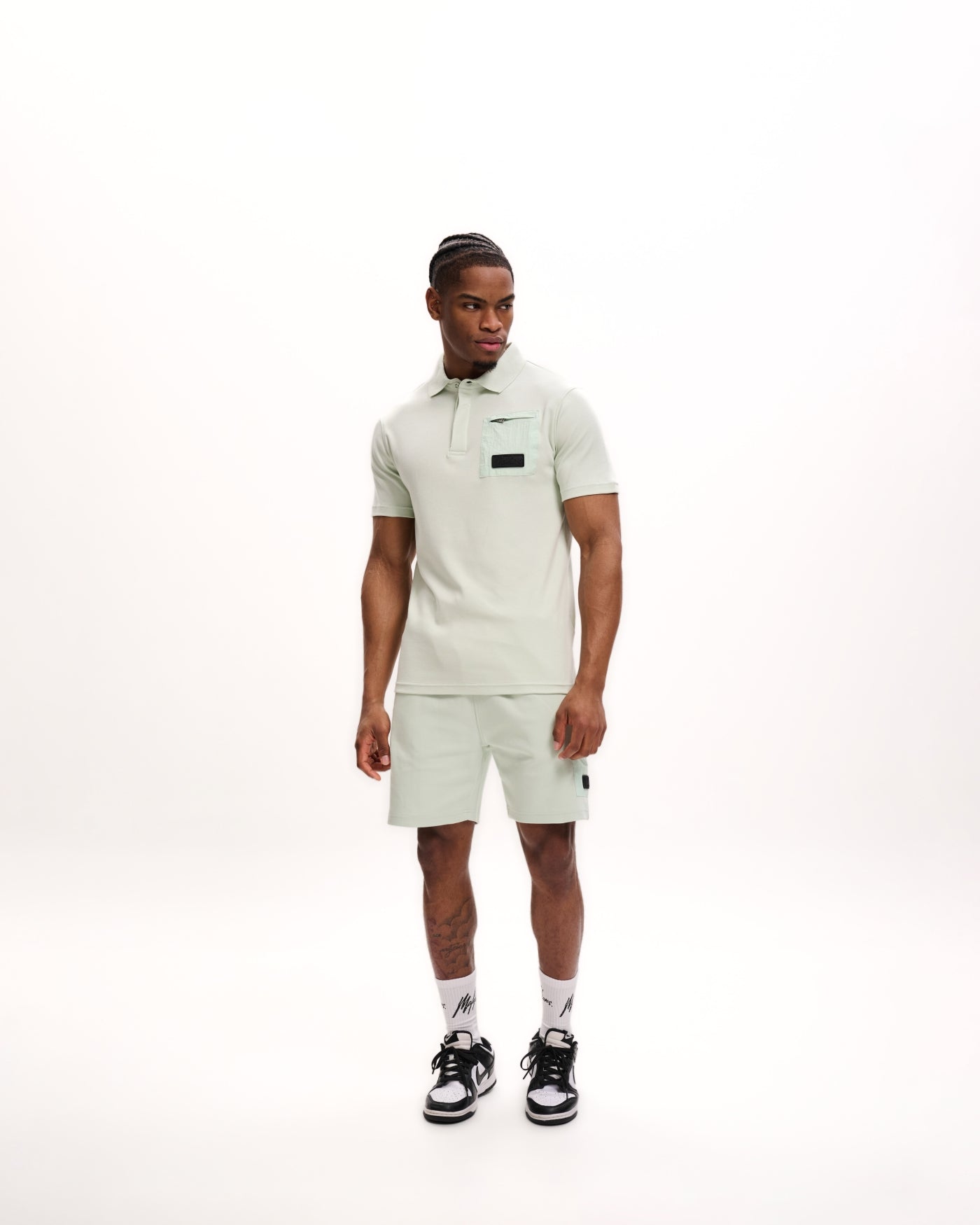 Malelions Men Pocket Polo | Pale Aqua