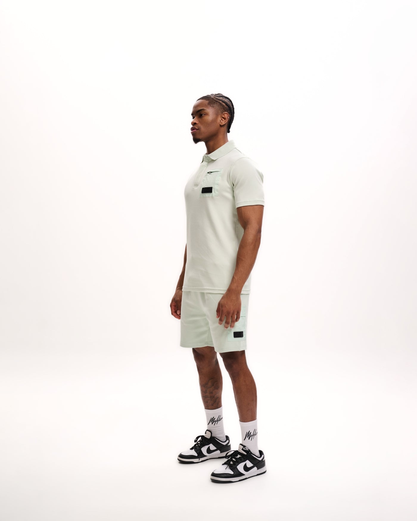 Malelions Men Pocket Polo | Pale Aqua