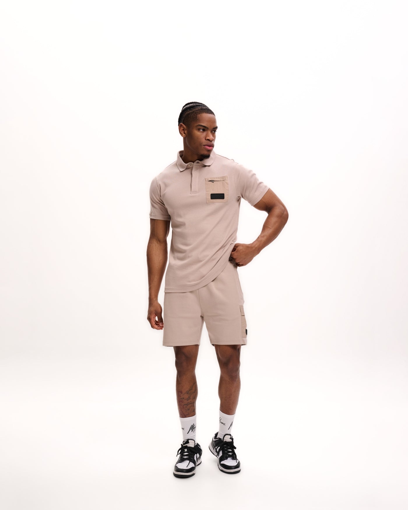 Malelions Men Pocket Polo | Taupe
