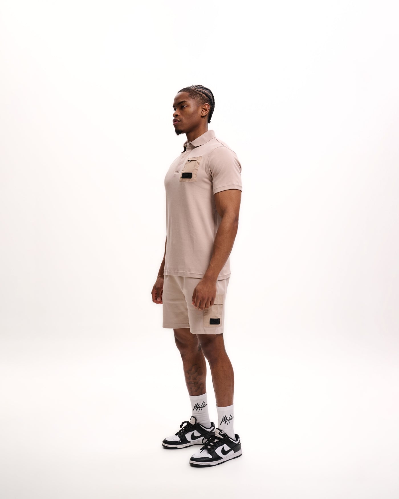 Malelions Men Pocket Polo | Taupe
