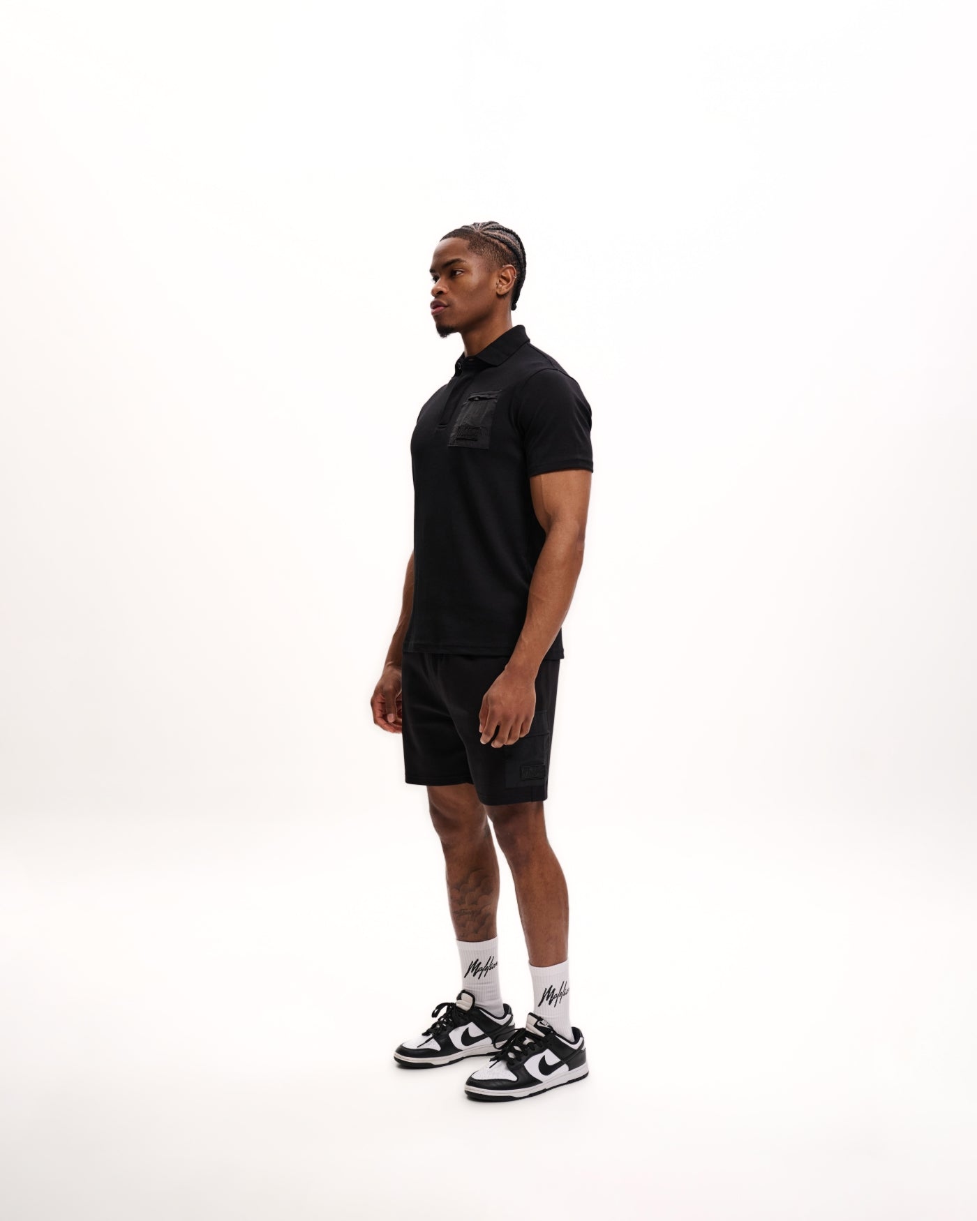 Malelions Men Pocket Polo | Black