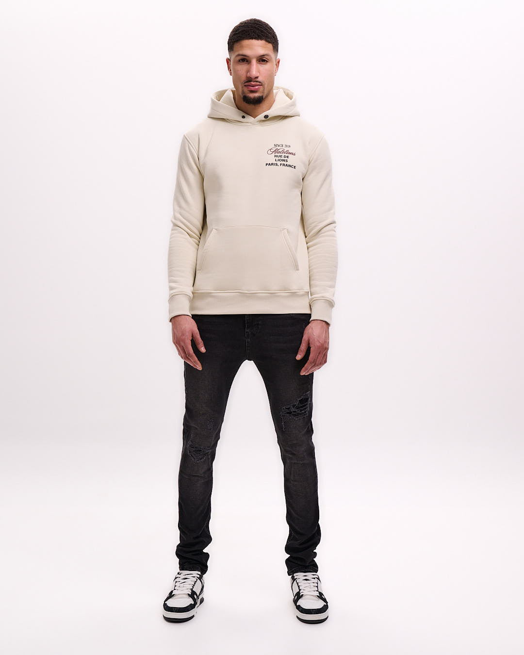 Malelions Men Design Hoodie- Beige Malelions - Main Image