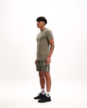 Malelions Sport Warming-Up Shorts | Army/Off-white
