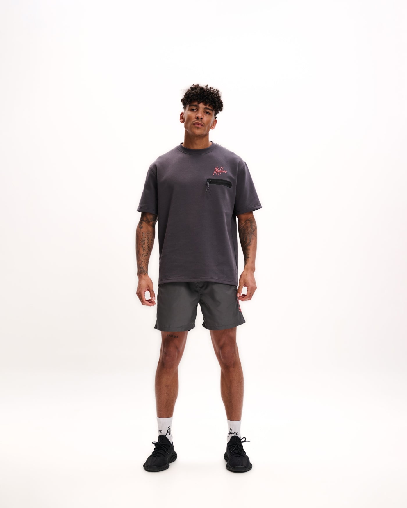 Malelions Sport Oversized Counter T-Shirt | Antra/Coral