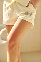 Malelions Women Italian Summer Towelling Shorts | Cream