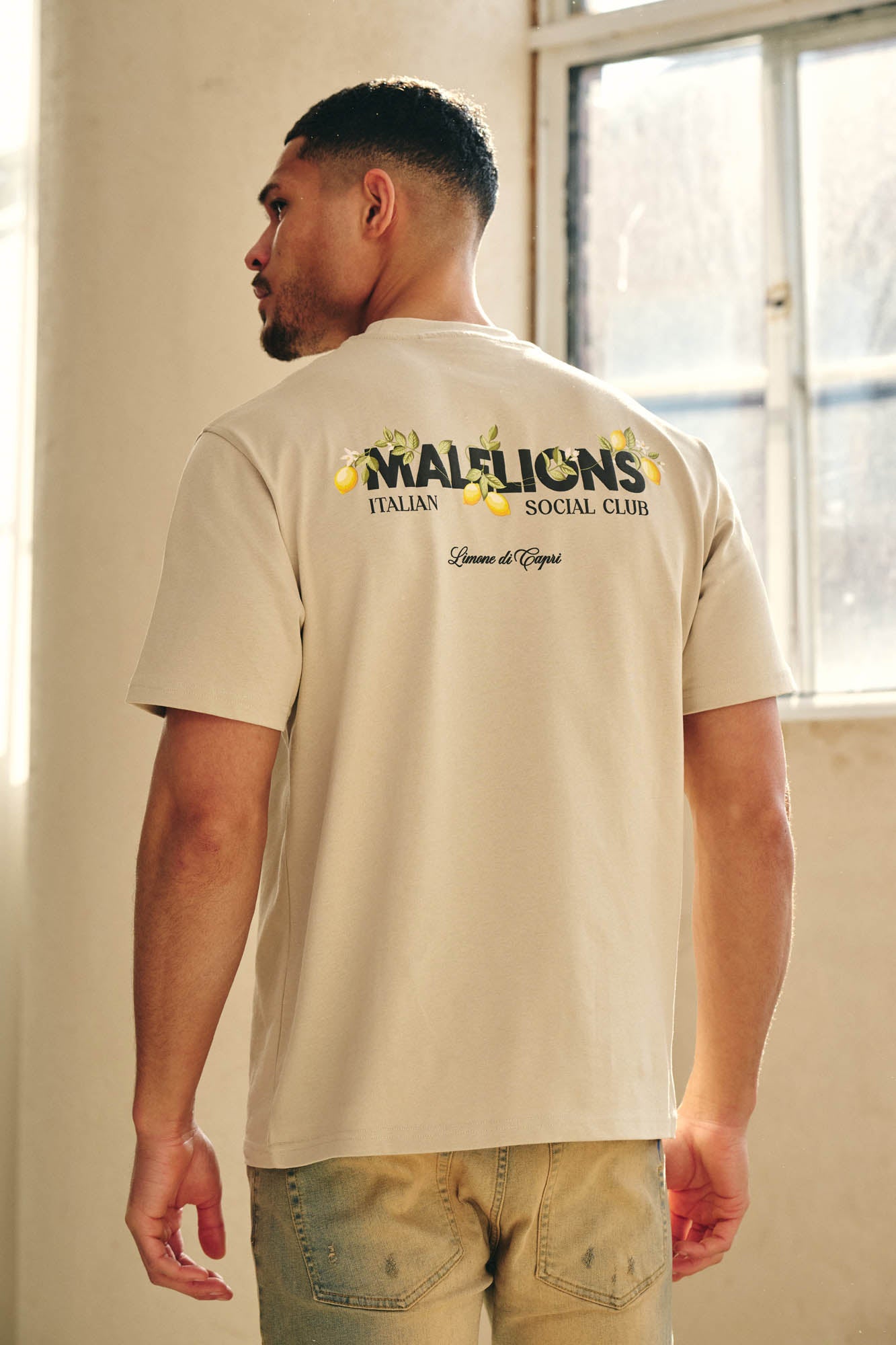 Malelions Men Limone Di Capri T-Shirt | Light Taupe