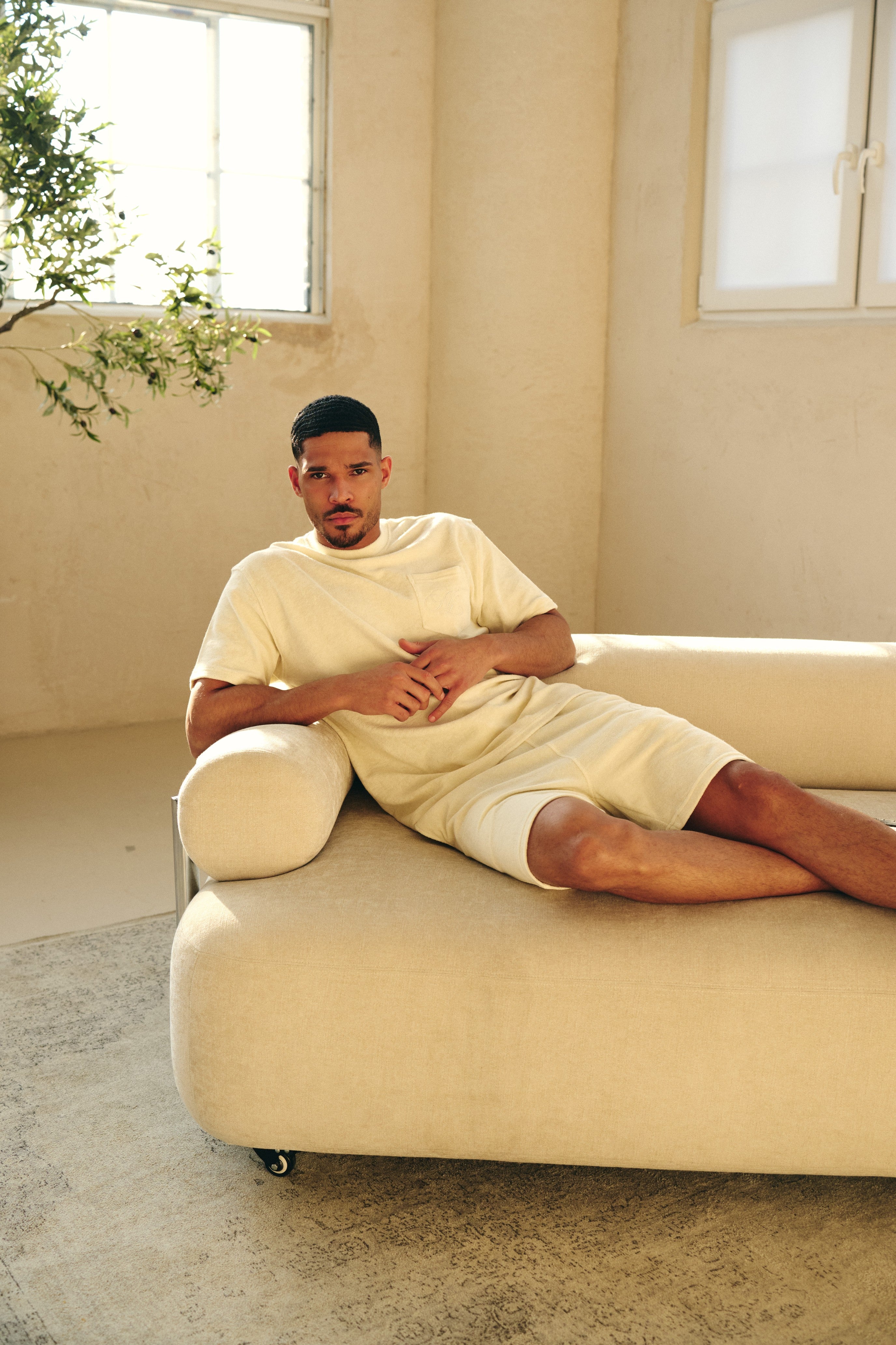 Malelions Men Emblem Towelling Shorts | Off-White