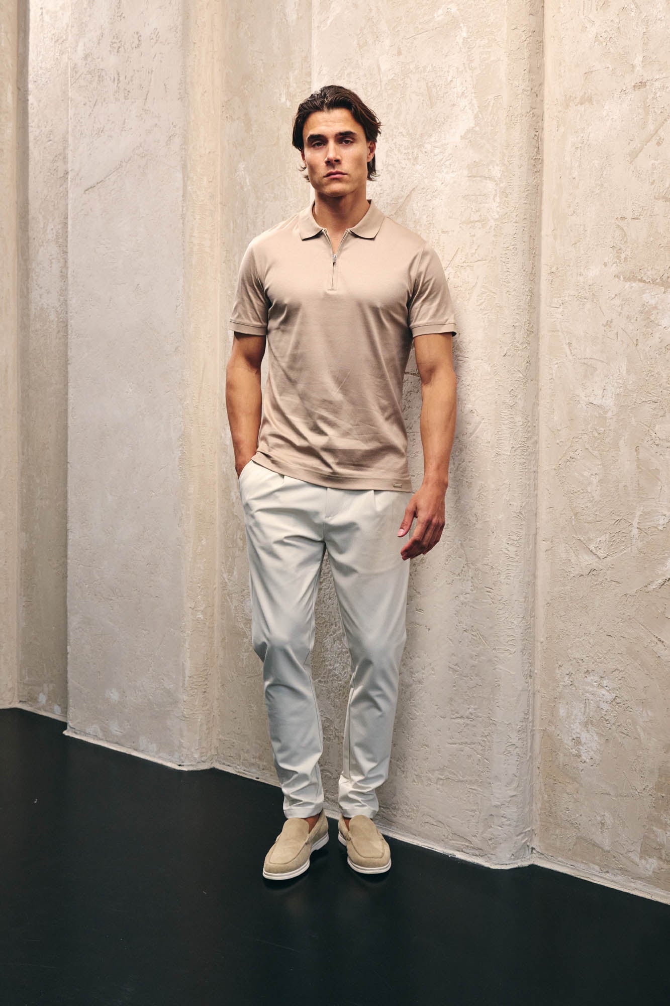 Malelions Premium Mercerized Cotton Polo | Beige