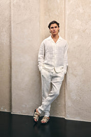 Malelions Premium Linen Pants | Ecru