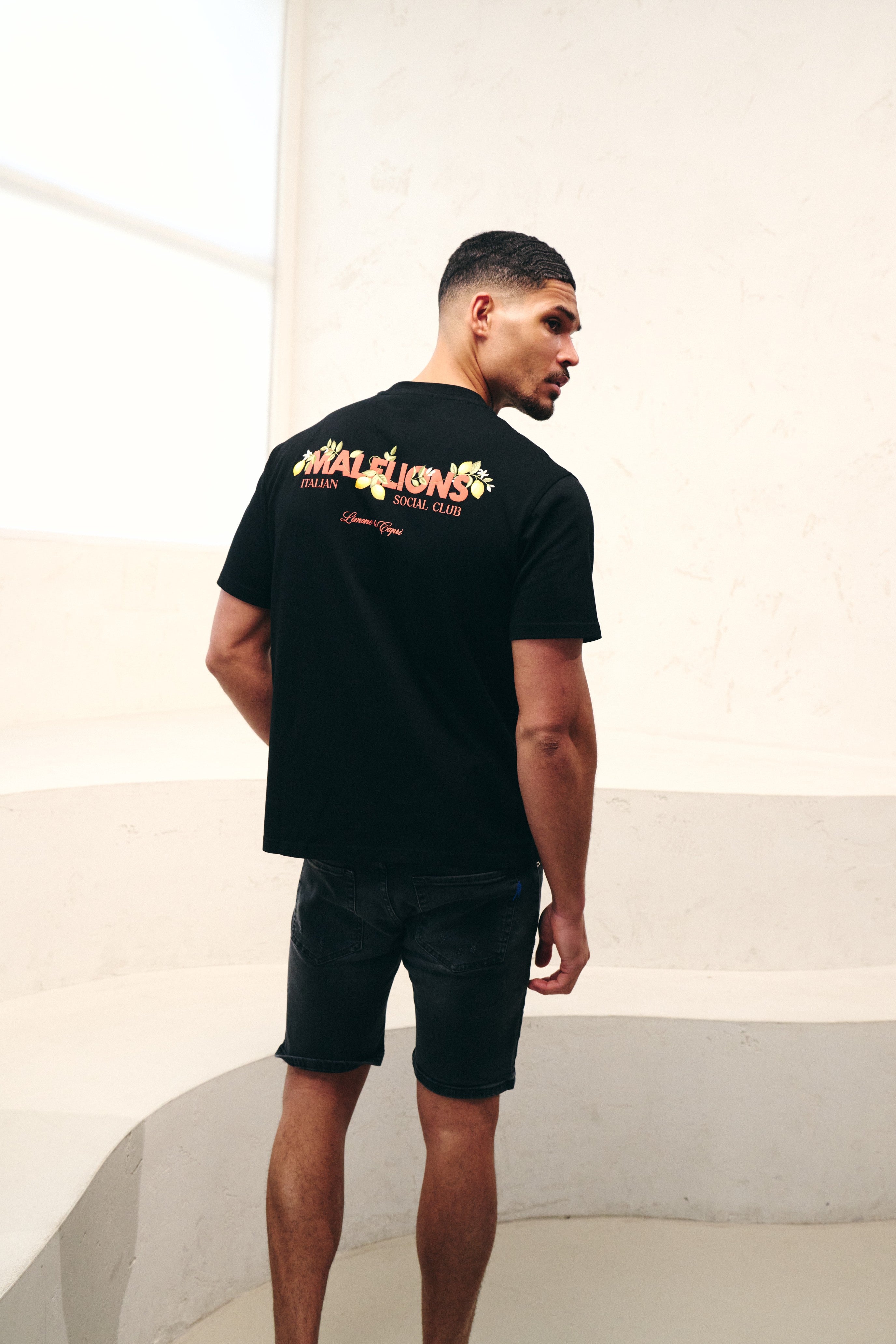 Malelions Men Limone Di Capri T-Shirt | Black