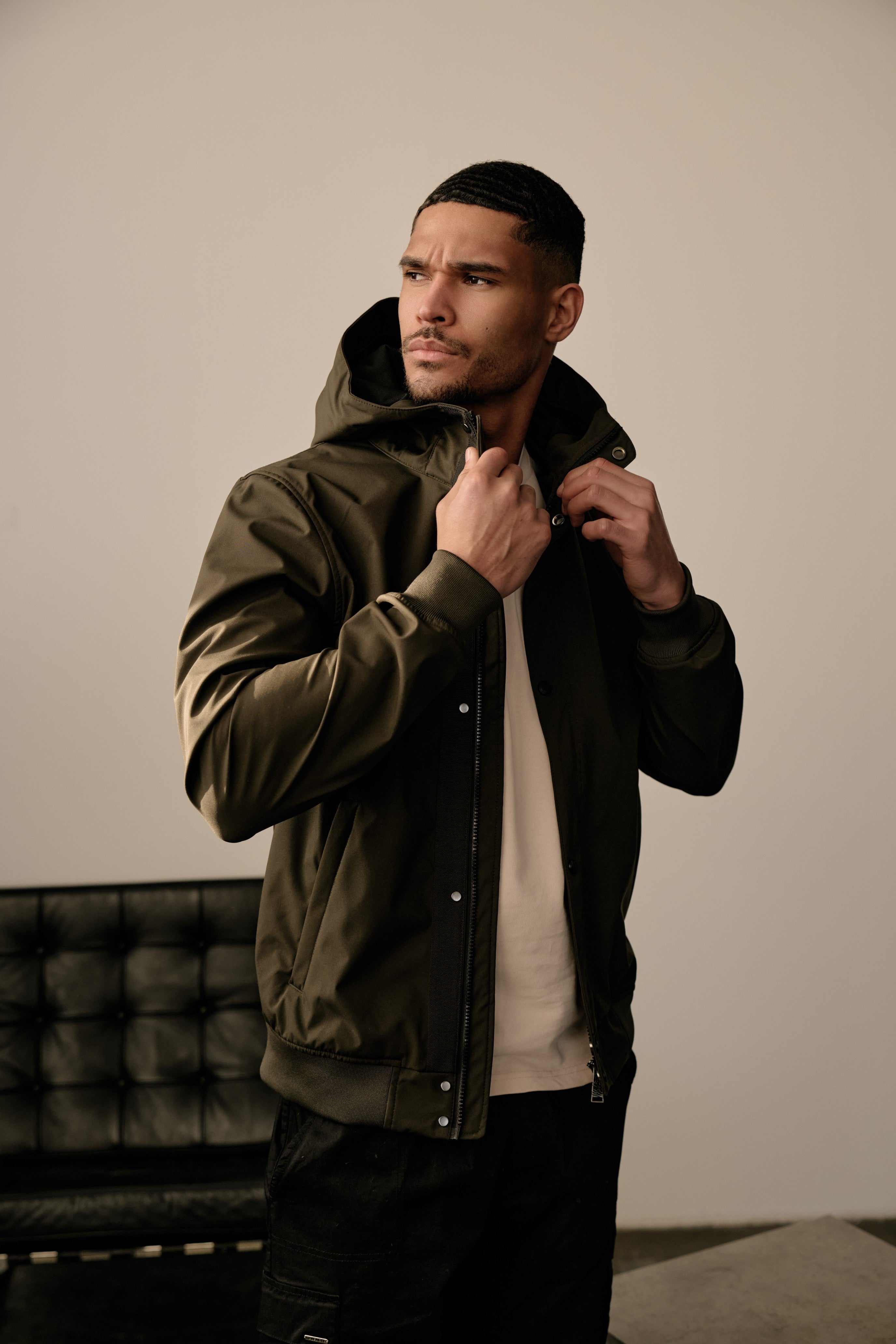 Malelions Men Placket Softshell Jacket | Vintage Green