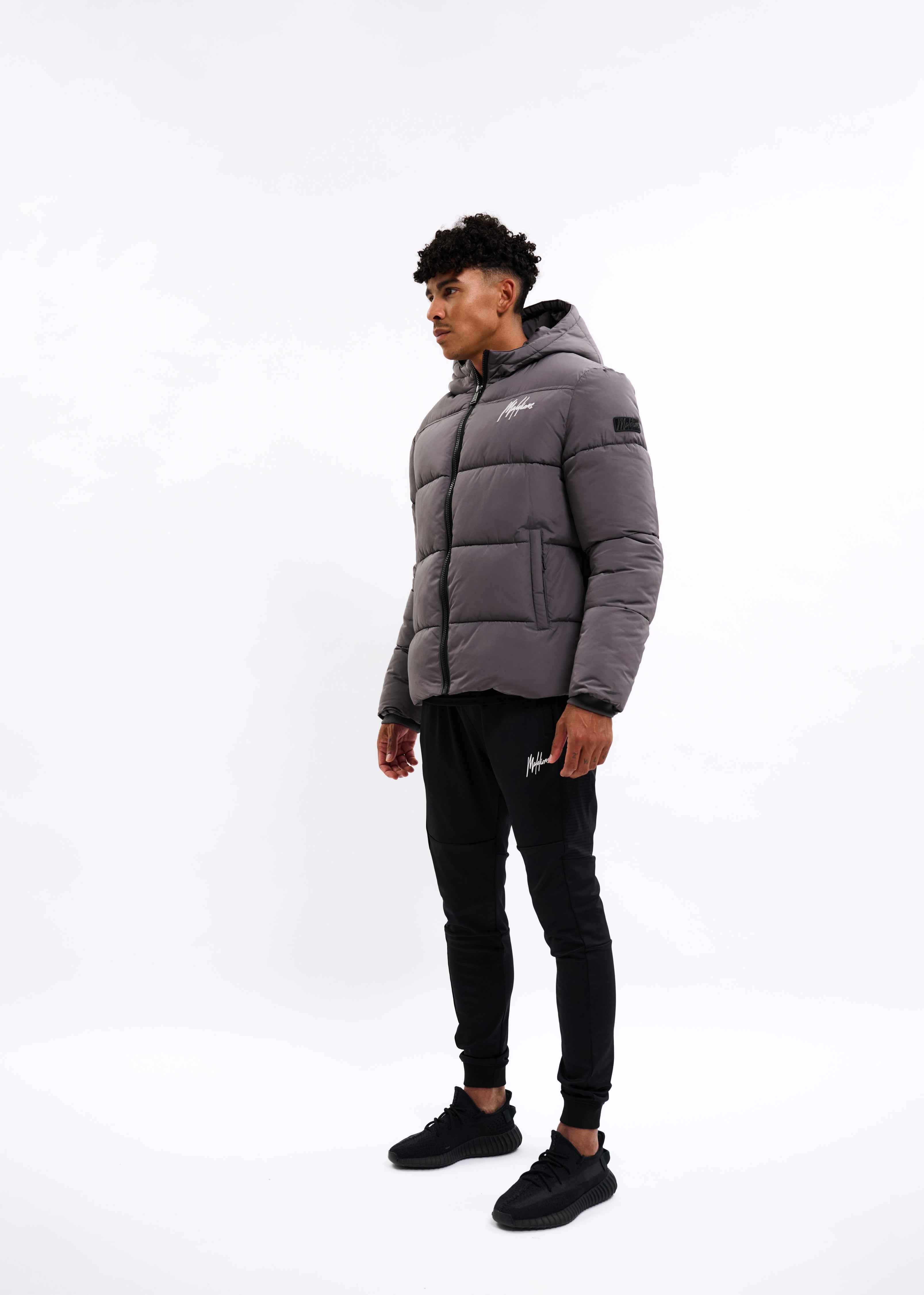 Malelions Sport Ace Puffer Jacket | Charcoal