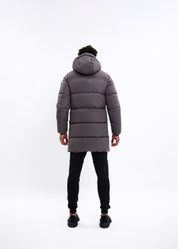 Malelions Sport Ace Mid Length Puffer Jacket | Charcoal