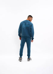 Malelions Herren-Sweatpants Signature Drip | Blauschiefer