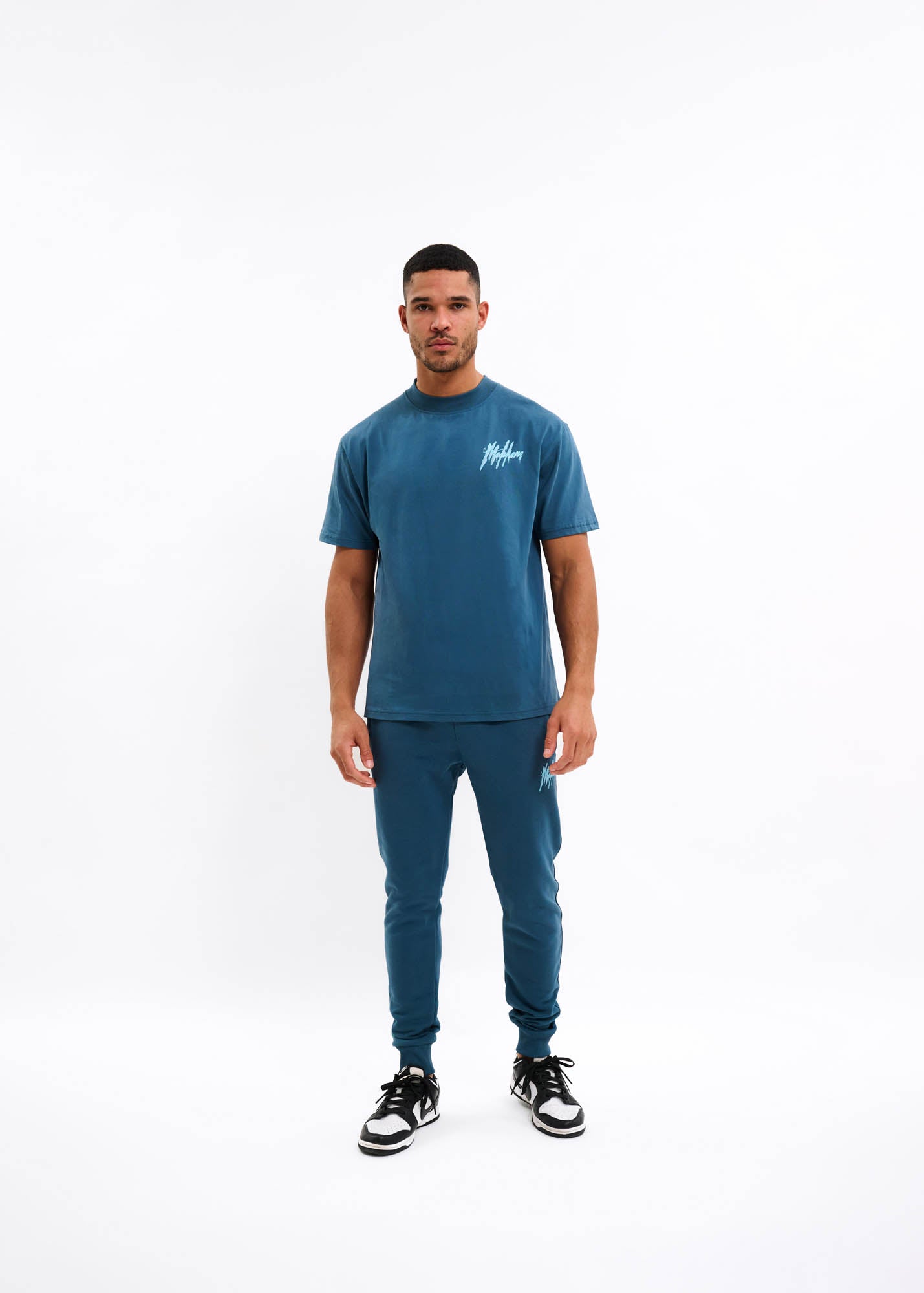 Malelions Men Signature Drip T-Shirt | Blue Slate