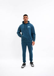 Malelions Men Signature Drip Hoodie | Blue Slate