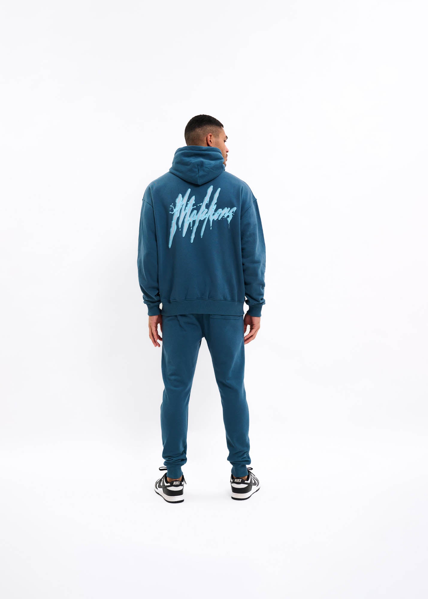 Malelions Men Signature Drip Hoodie | Blue Slate