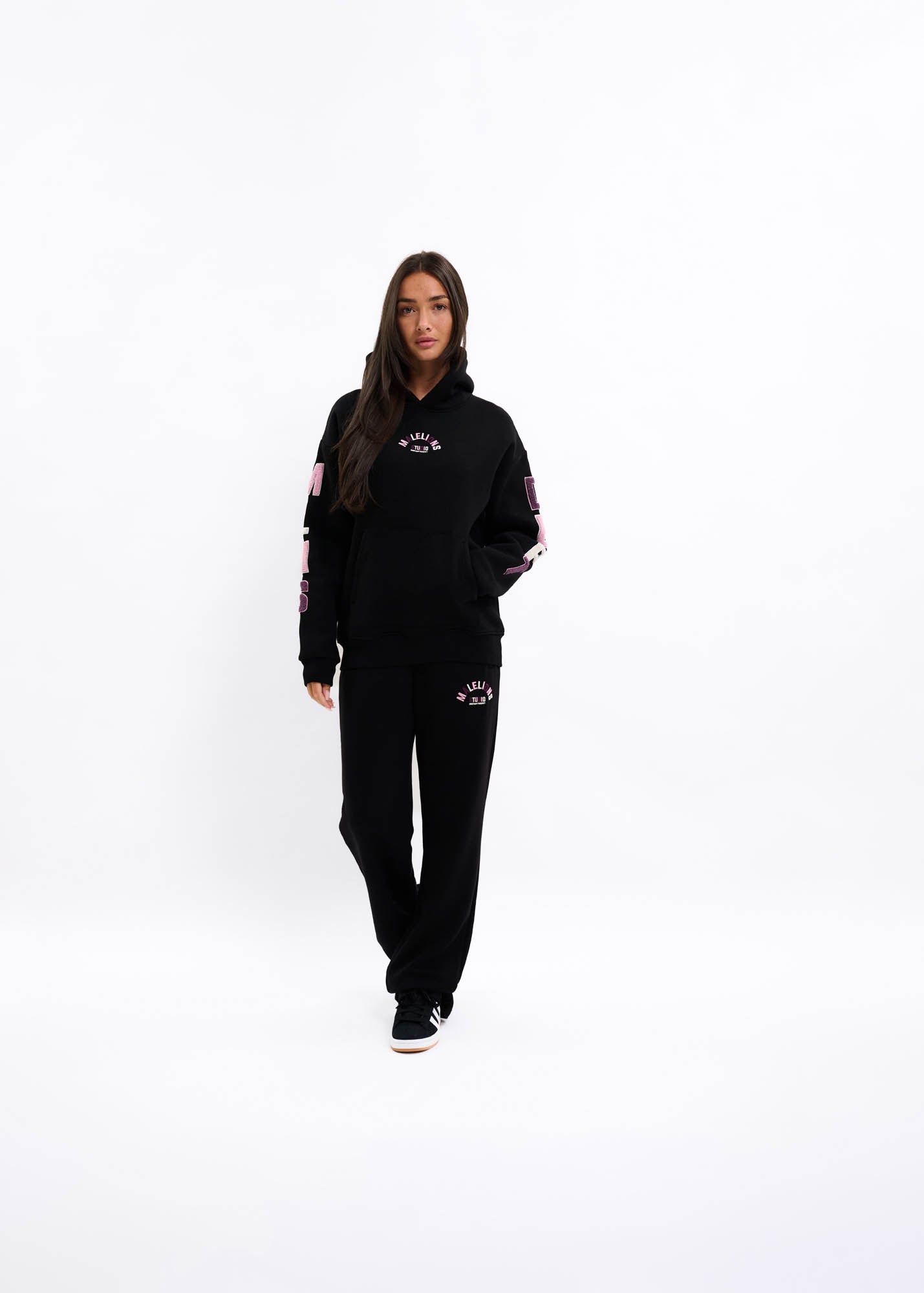 Malelions Women Straight Leg Applique Sweatpants | Black