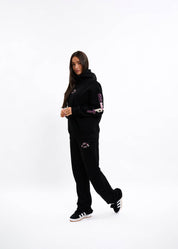 Malelions Women Straight Leg Applique Sweatpants | Black